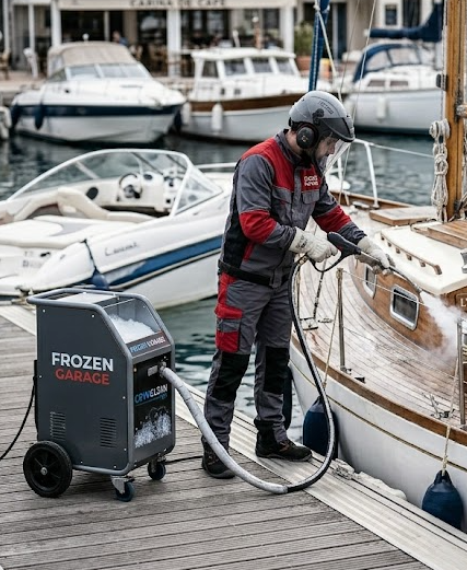 nettoyage bateau à quai sans pollution quai propre cryogénie